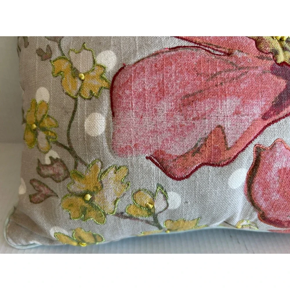 Decorative pillow floral Tapestry Beads Home Decor Appliqué Embroidered